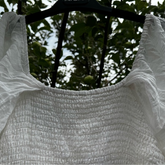 FREE PEOPLE Ari Mini Smock Dress, Ivory - Picture 9 of 14